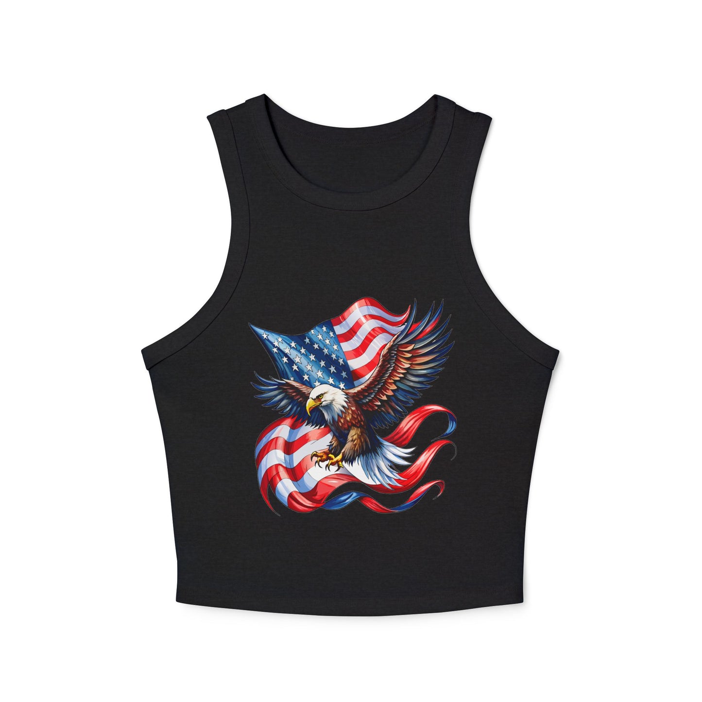 Princess Grace Patriotic Eagle Racer Tank Top for Women USA Design