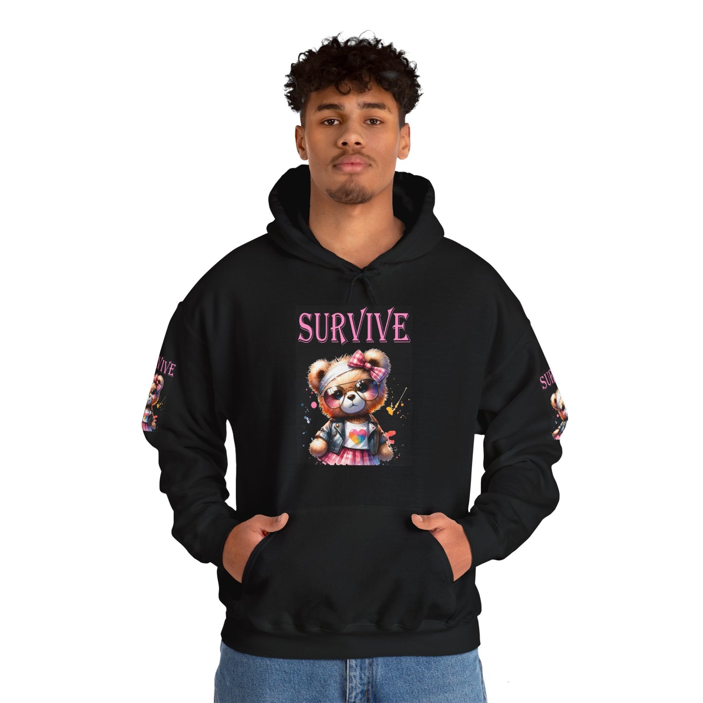 Princess Grace Survive Bear Hoodie Unisex Heavy Blend Sweatshirt