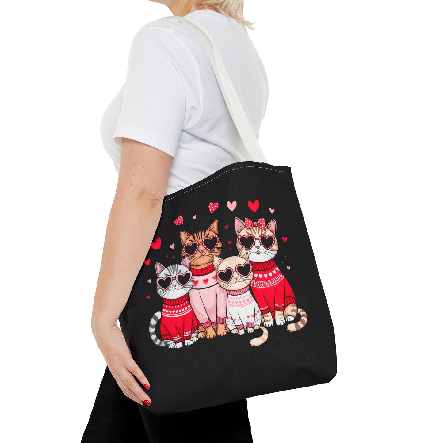 Princess Grace Cute Cat Lovers Tote Bag Valentine's Day Accessories