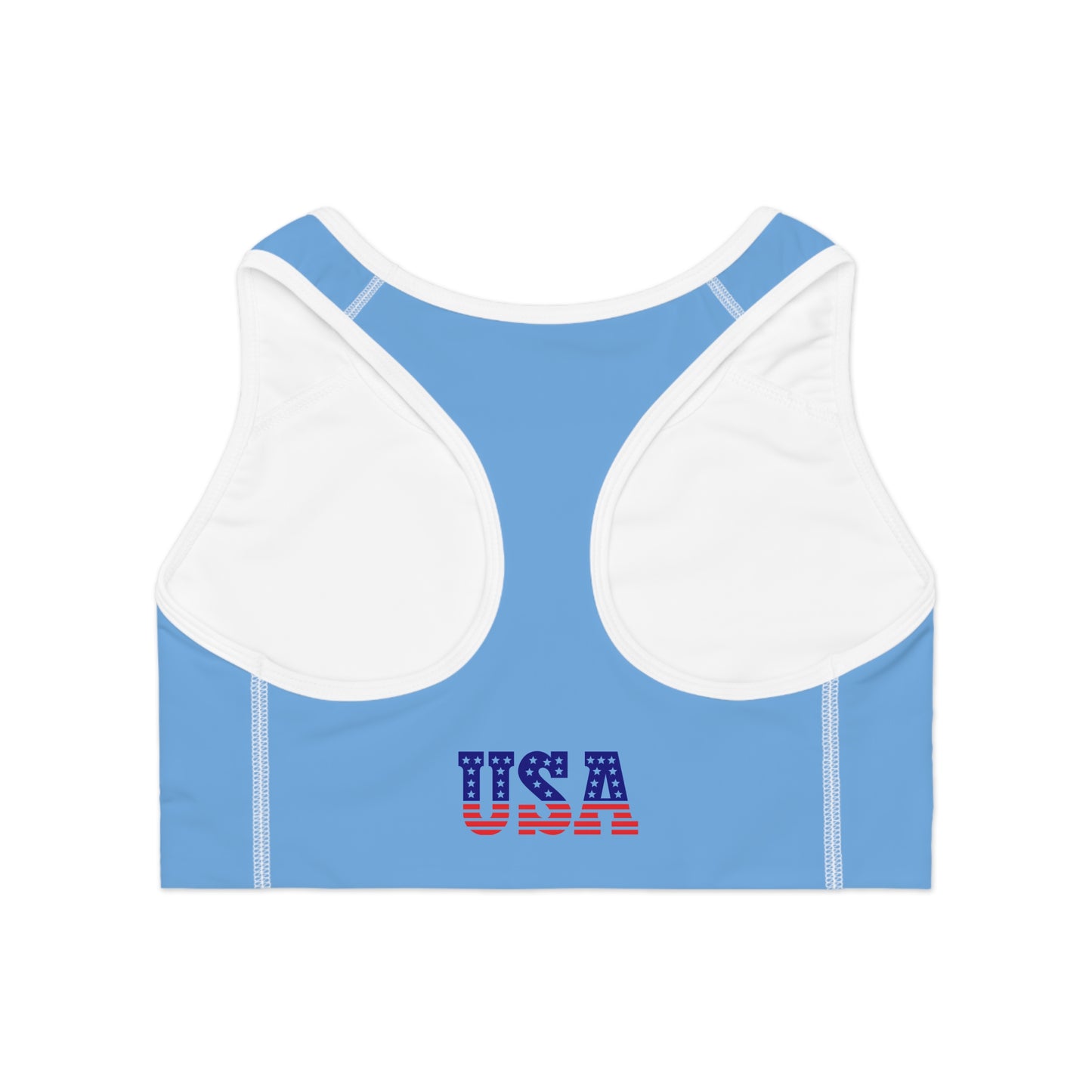 Princess Grace  Patriotic USA Sports Bra for Active Lifestyle
