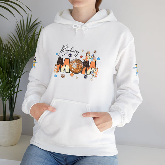 Princess Grace  Bluey Blissful Mom Unisex Heavy Blend Hoodie  Celebrate Motherhood with Style