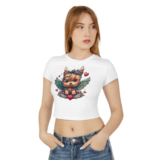 Princess Grace  Cute Yorkie Graphic Baby Tee for Dog Lovers