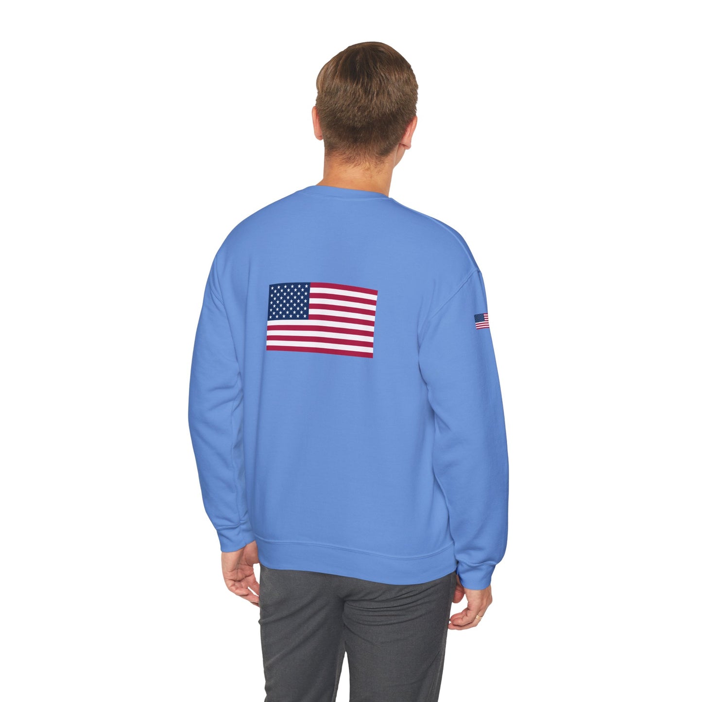 Princess Grace  TAEM USA  Patriotic Unisex Crewneck Sweatshirt with American Flags