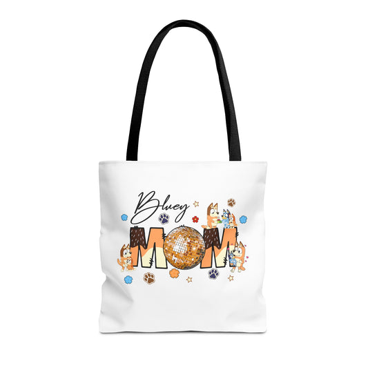 Princess Grace  Bluey Mom Tote Bag Fun and Whimsical Design for Moms