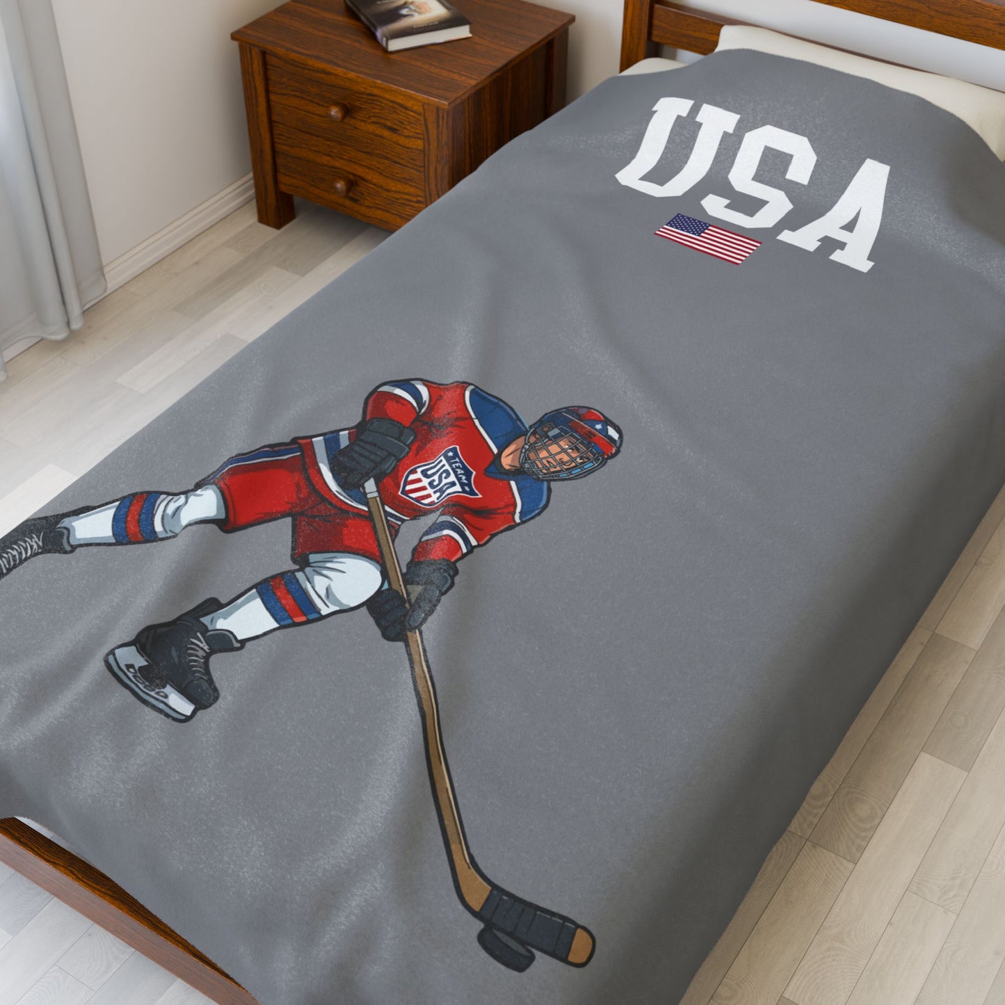 Princess Grace  TEAM USA  Velveteen Plush Blanket