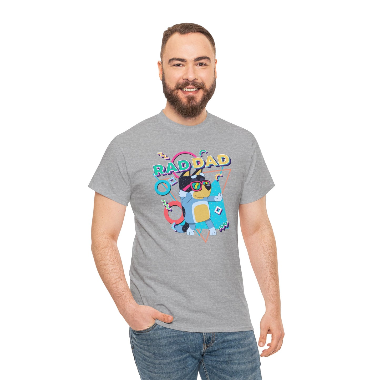 Princess Grace  Bluey  Funny Rad dad Unisex Heavy Cotton Tee  Perfect Gift for Cool Dads