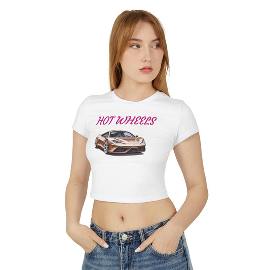 Princess Grace  Hot Wheels Women's Baby Tee Fun Car Graphic Crop Top