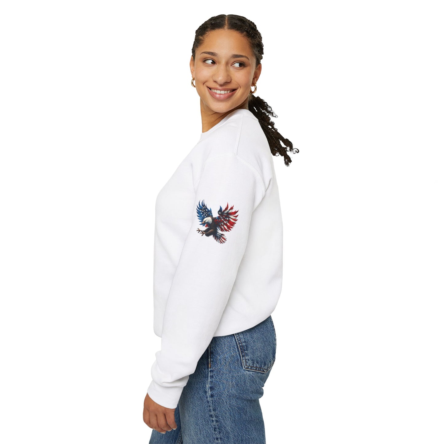 Princess Grace  Patriotic Eagle Unisex Crewneck Sweatshirt