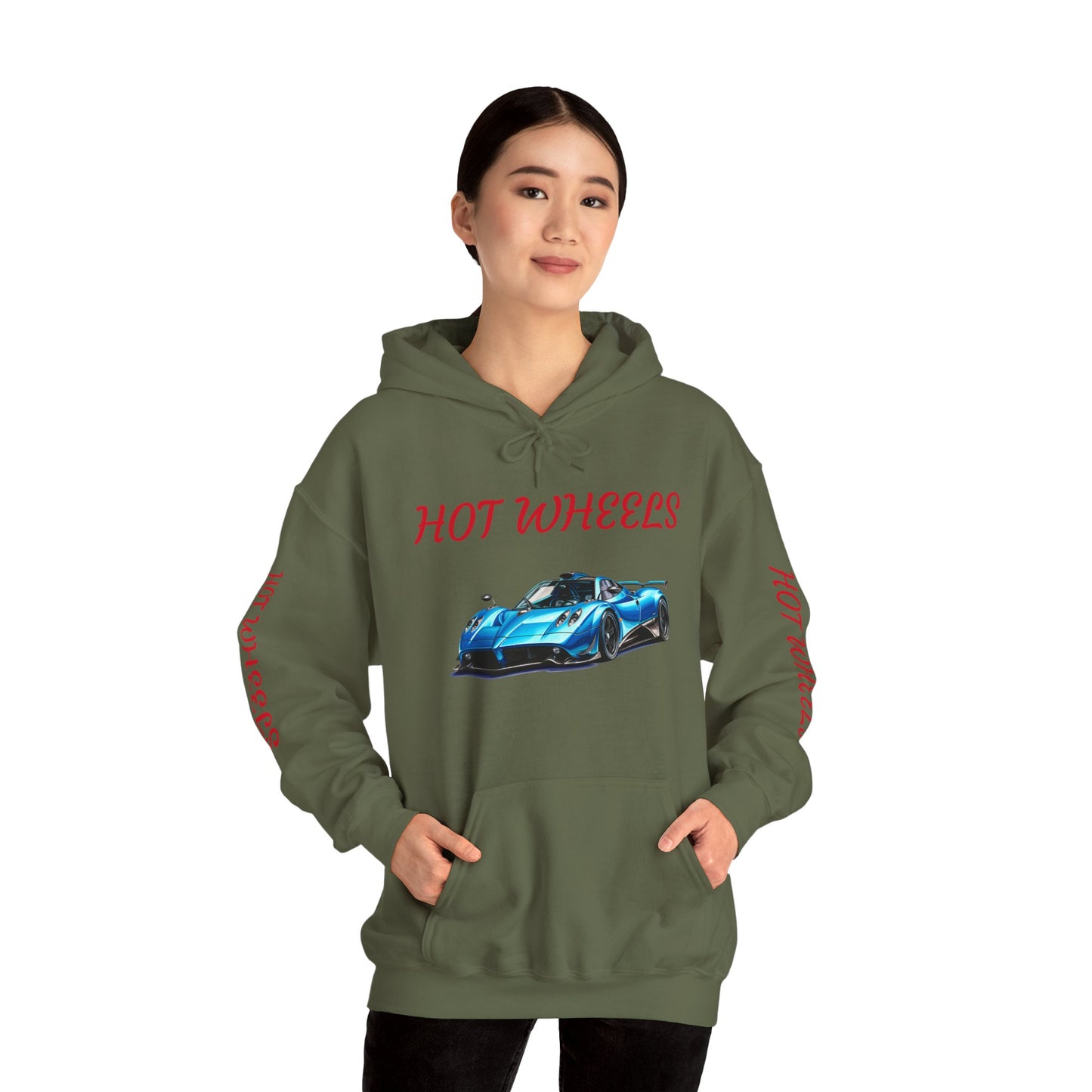 Princess Grace  Unisex Heavy Blend Hot Wheels Hooded Sweatshirt Stylish Car Graphic for Auto Enthusiasts