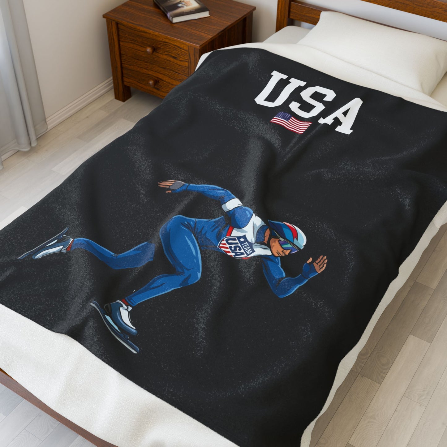 Princess Grace  TEAM USA  Velveteen Plush Blanket