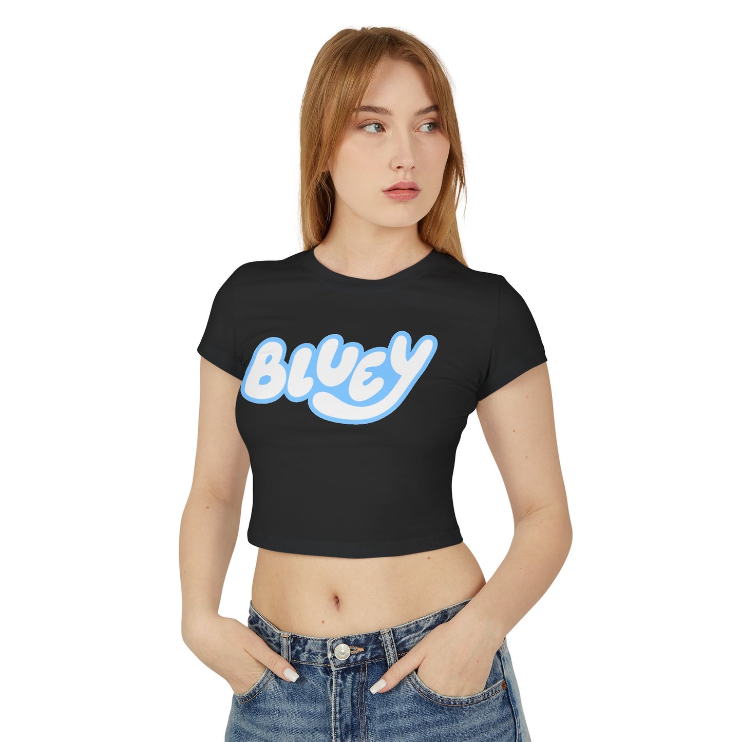 Princess Grace  Cute Bluey Women's Baby Tee  Playful Graphic Tee for Fans