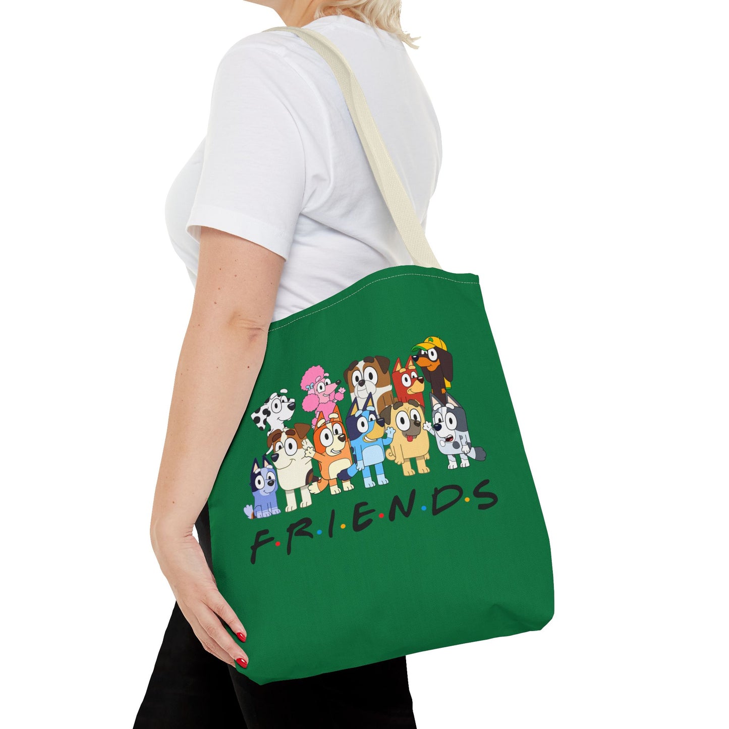 Princess Grace Bluey F.R.I.E.N.D.S. Cartoon Tote Bag Cute Animal Design for Friends and Fun Outings