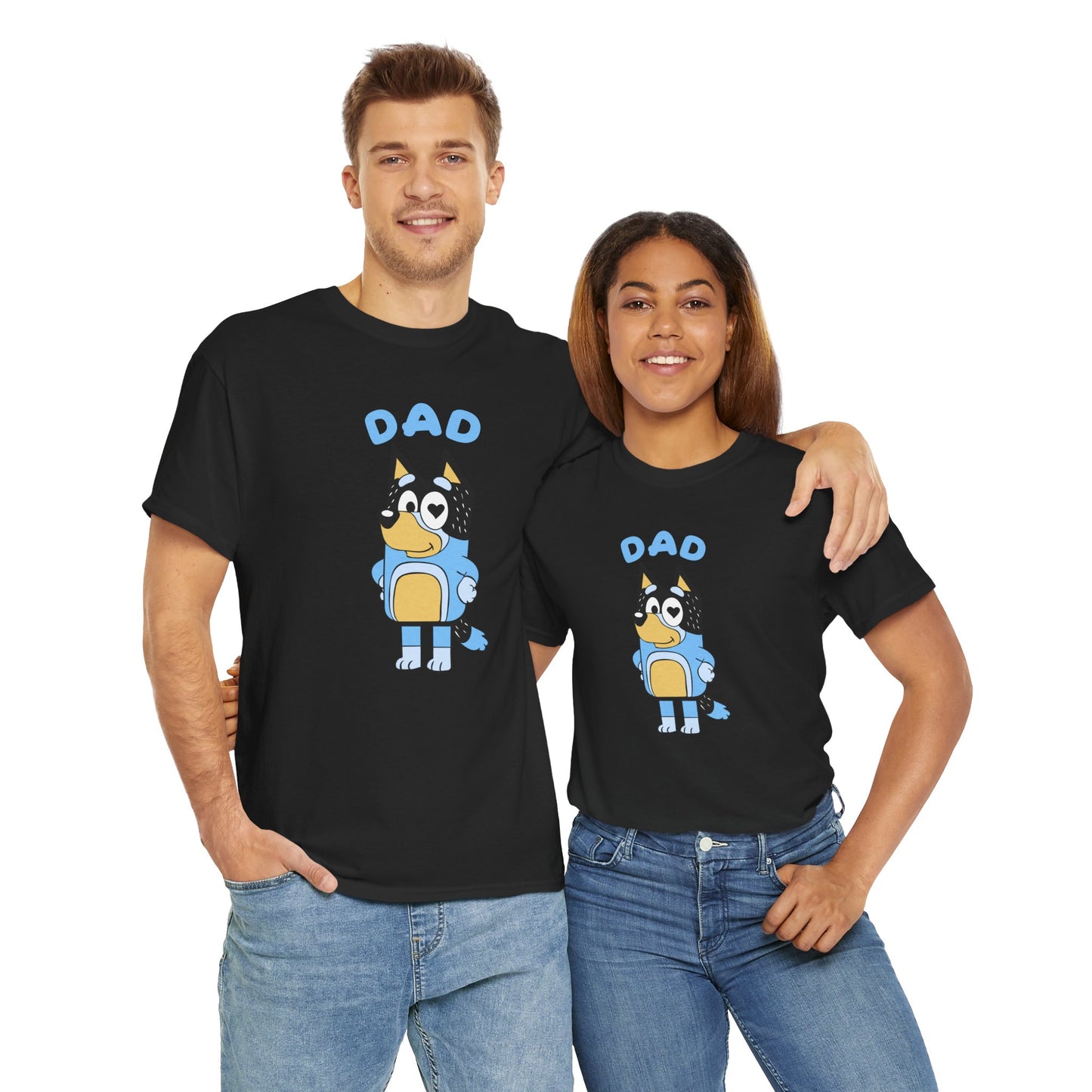 Princess Grace  Bluey Dad Cartoon Graphic Unisex Heavy Cotton Tee