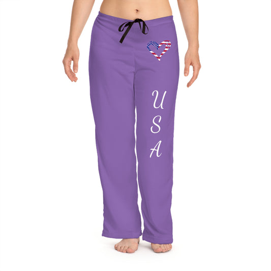 Princess Grace  Patriotic  Pajama Pants with Heart Design