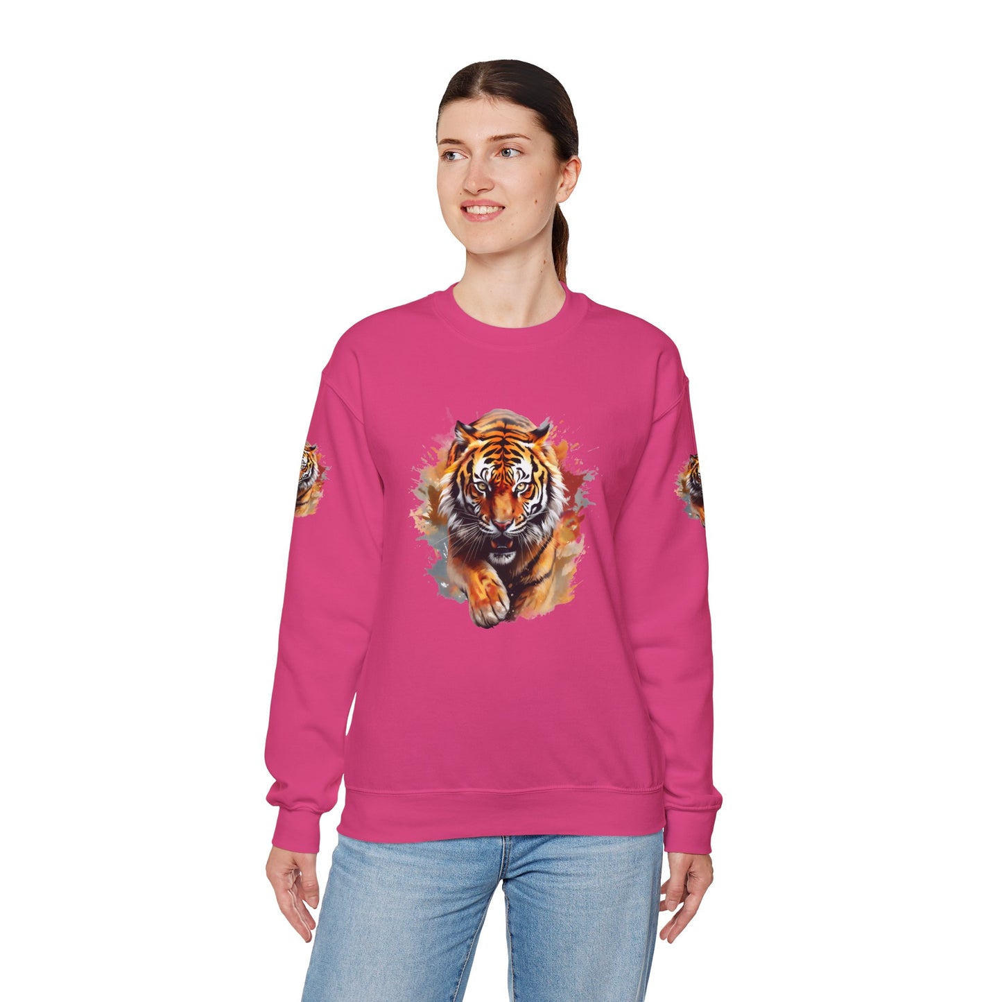 Princess Grace  Majestic Tiger Unisex Heavy Blend Crewneck Sweatshirt