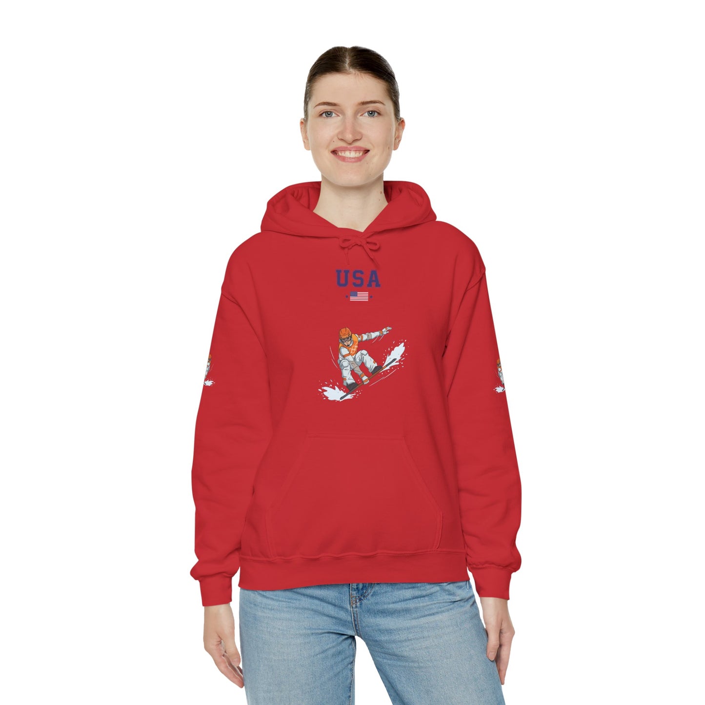 Princess Grace  TEAM USA  Snowboard  Unisex Heavy Blend Hooded Sweatshirt