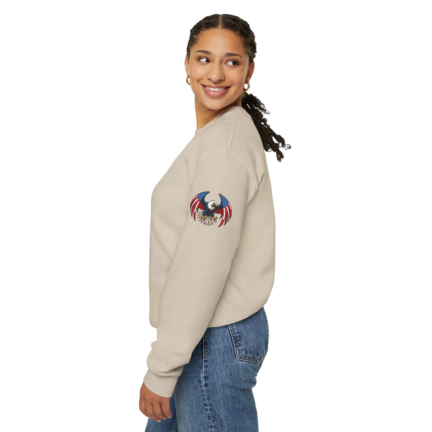 Princess Grace  Patriotic Eagle Sweatshirt  Unisex Heavy Blend Crewneck