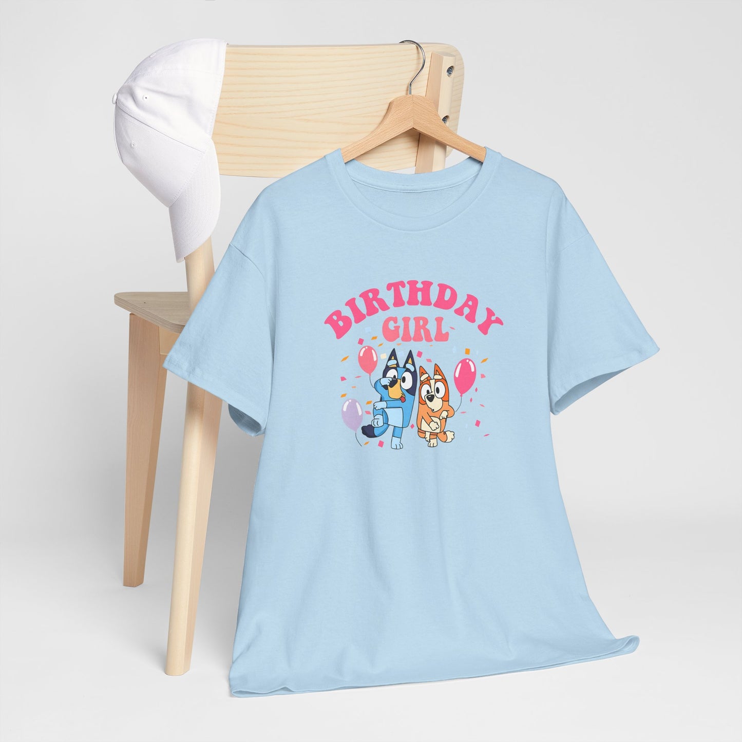 Princess Grace  Bluey  Birthday Girl Unisex Heavy Cotton Tee  Fun Party Attire for Celebrations