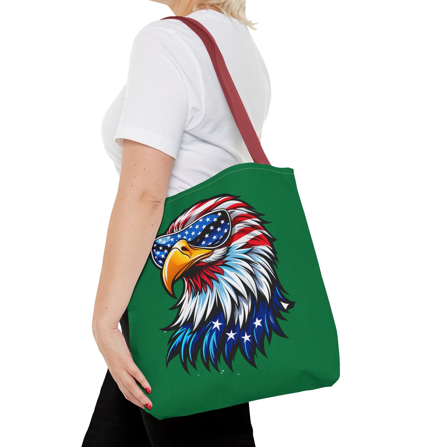 Princess Grace  American Eagle Tote Bag  Patriotic Eagle Design for Independence Day & Everyday Use