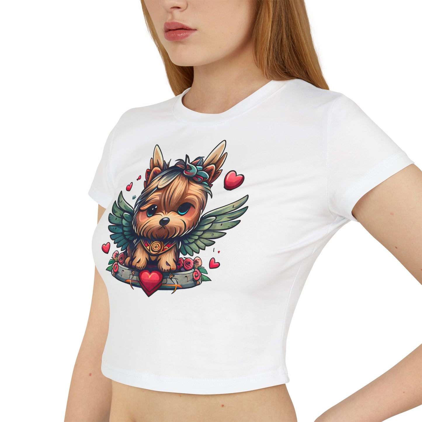 Princess Grace  Cute Yorkie Graphic Baby Tee for Dog Lovers