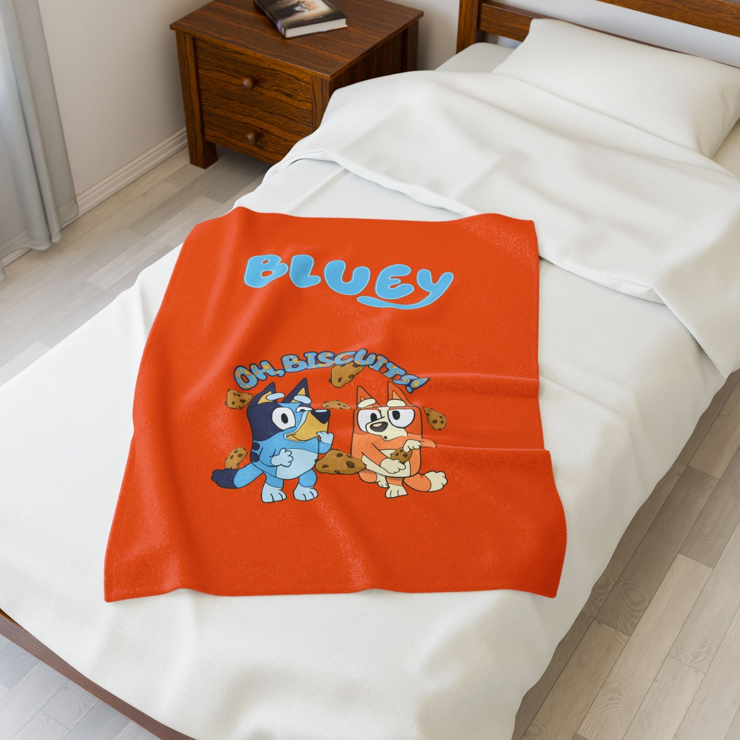 Princess Grace  Bluey Cartoon Velveteen Plush Blanket  Cozy Kids Gift for Comfort and Playtime