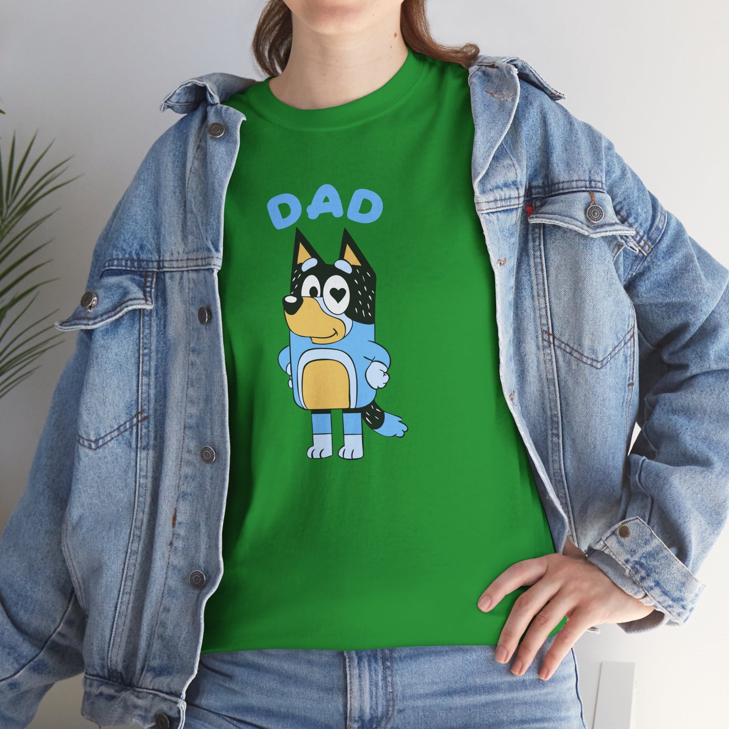 Princess Grace  Bluey Dad Cartoon Graphic Unisex Heavy Cotton Tee