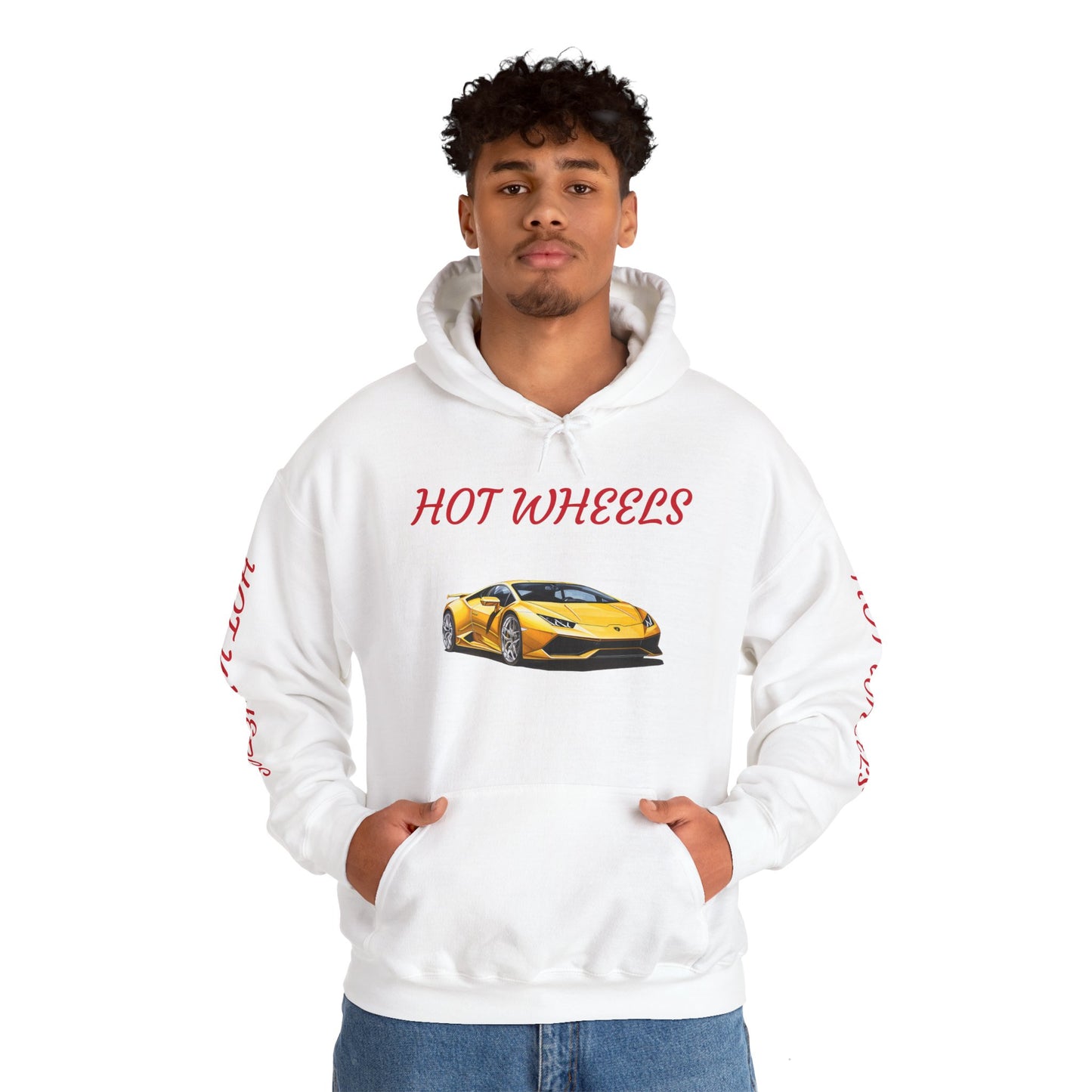 Princess Grace  Hot Wheels Unisex Hoodie Yellow Sports Car Graphic Sweatshirt