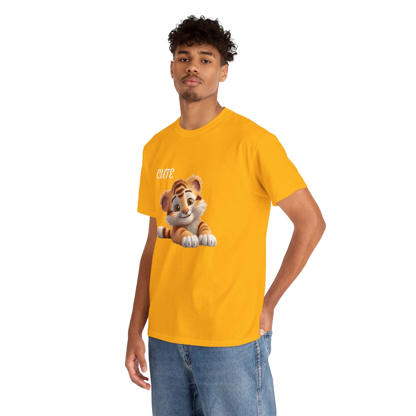 Princess Grace  Cute Tiger Graphic Unisex Heavy Cotton Tee  Perfect for Animal Lovers