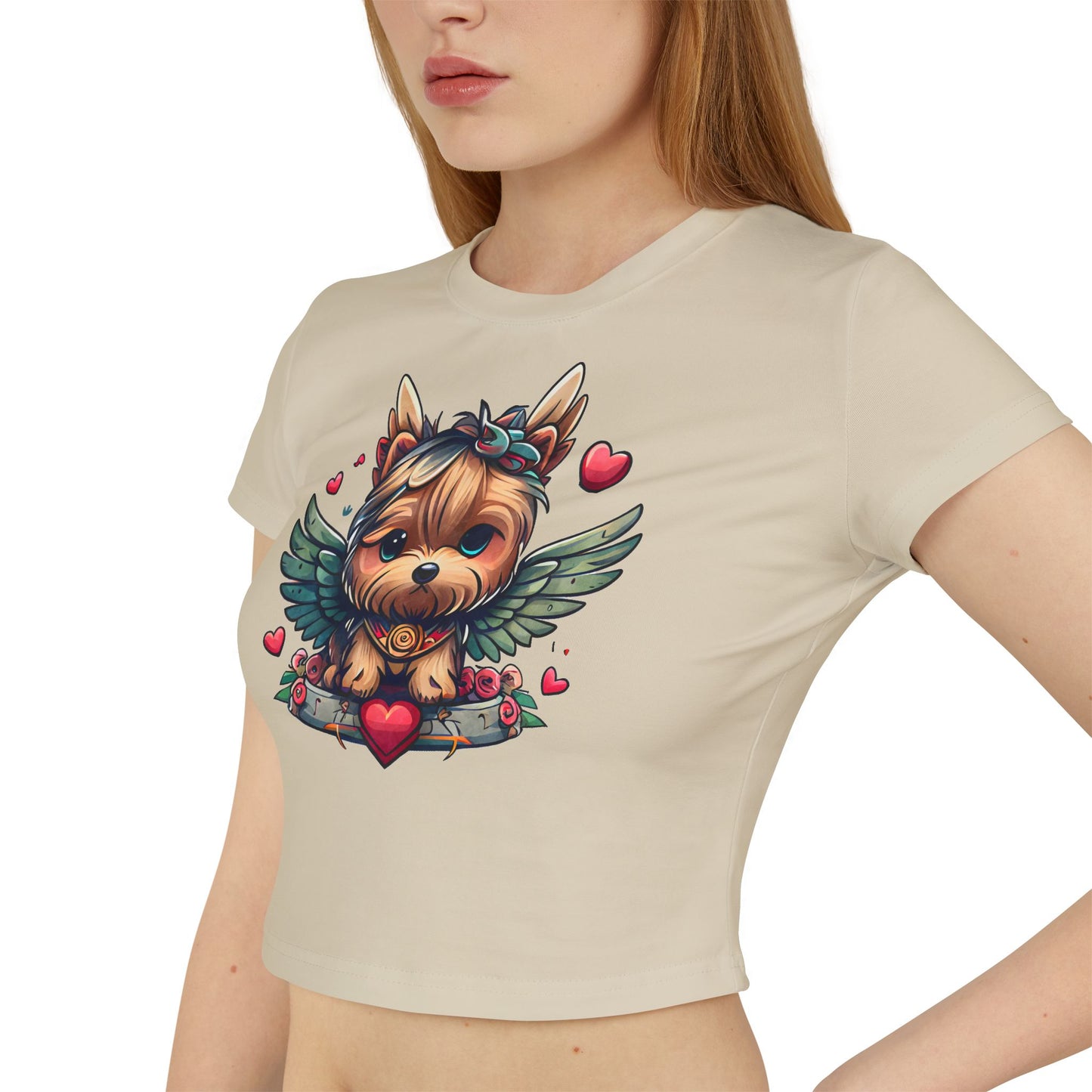 Princess Grace  Cute Yorkie Graphic Baby Tee for Dog Lovers