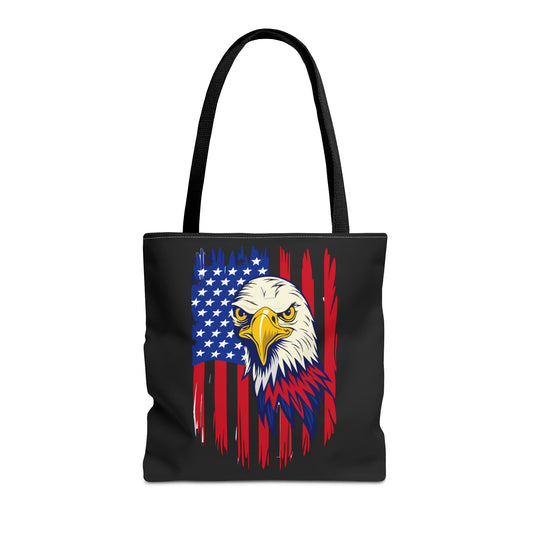 Princess Grace  Patriotic Eagle Tote Bag USA Flag Design for Independence Day and Everyday Use