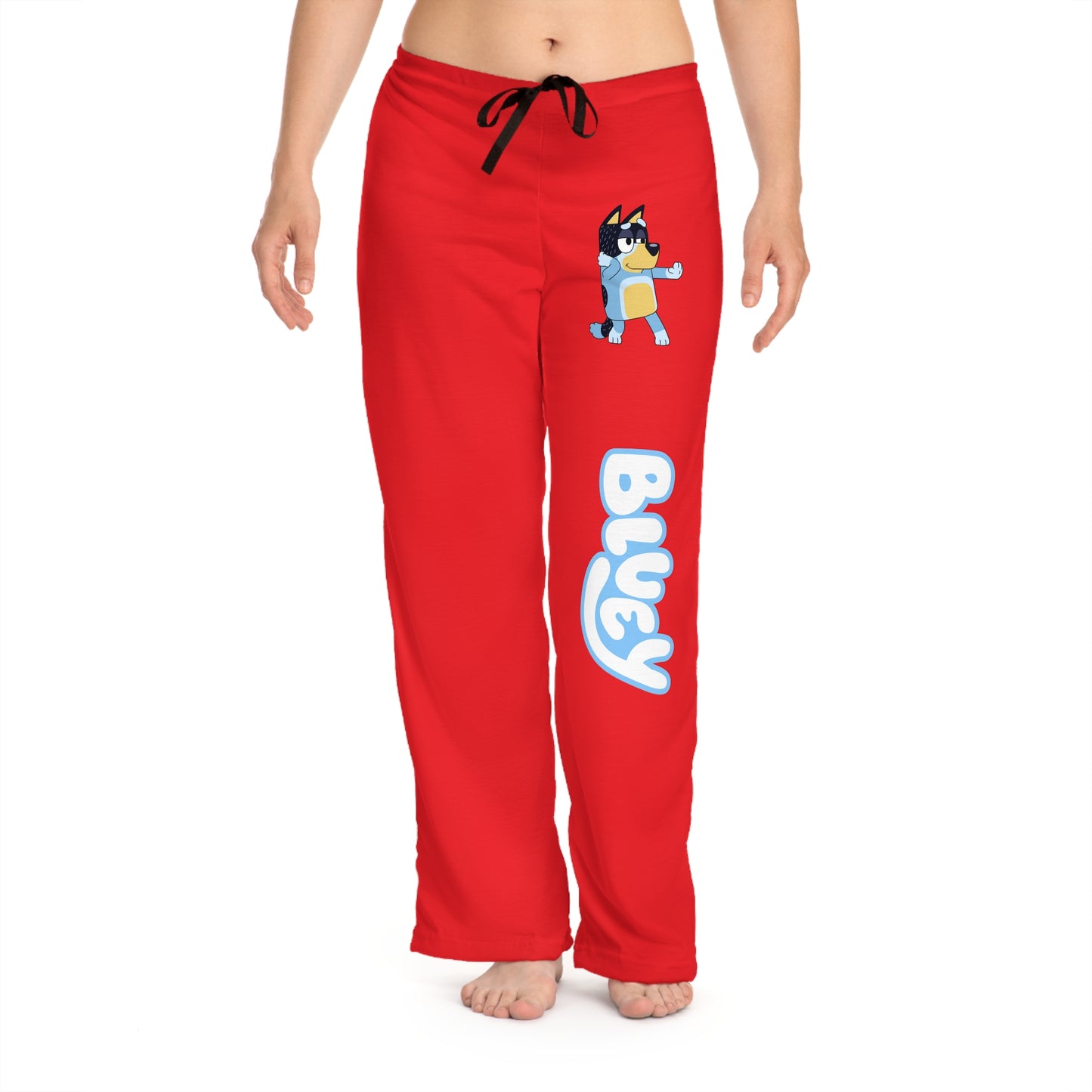 Princess Grace  Cozy Bluey Pajama Pants  Fun Red Lounge Trousers for Relaxation