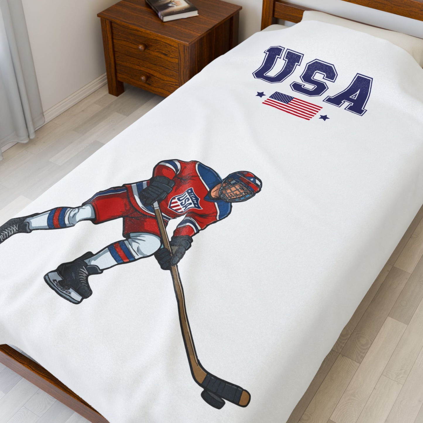 Princess Grace  TEAM USA  Velveteen Plush Blanket
