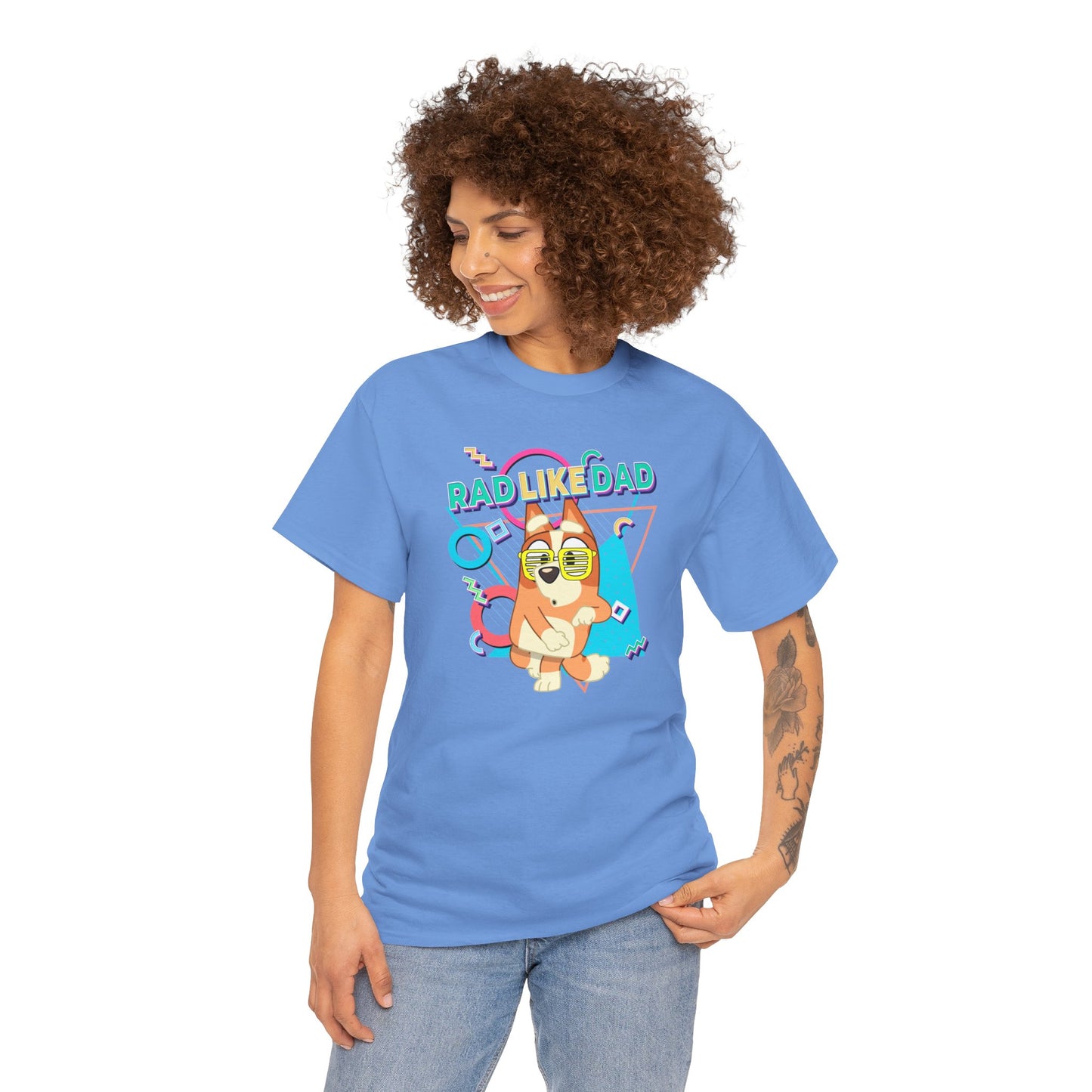 Princess Grace Bluer Rad Like Dad Fun Unisex Heavy Cotton Tee Graphic Tee for Everyday Wear and Gifts