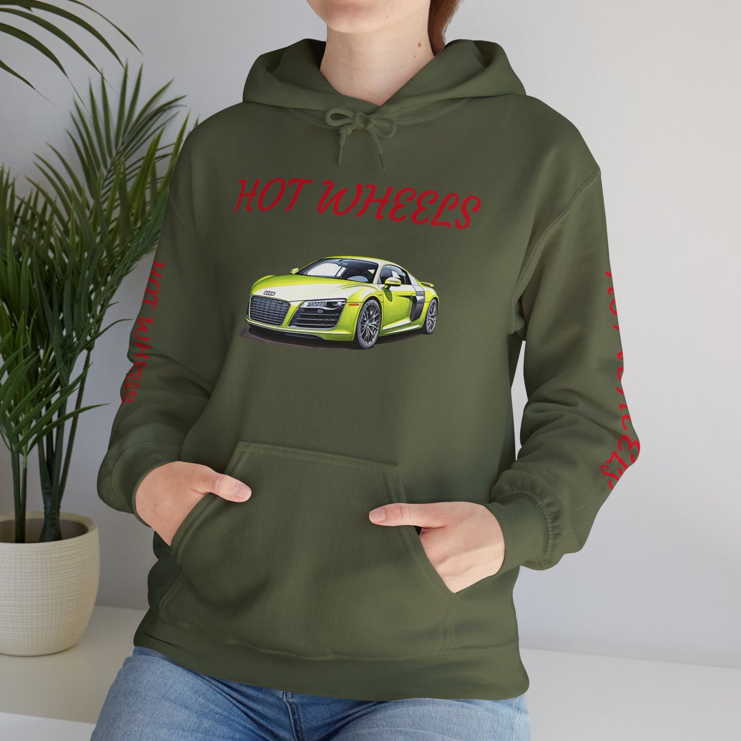 Princess Grace  Hot Wheels Unisex Hooded Sweatshirt Cool Car Design for Auto Enthusiasts