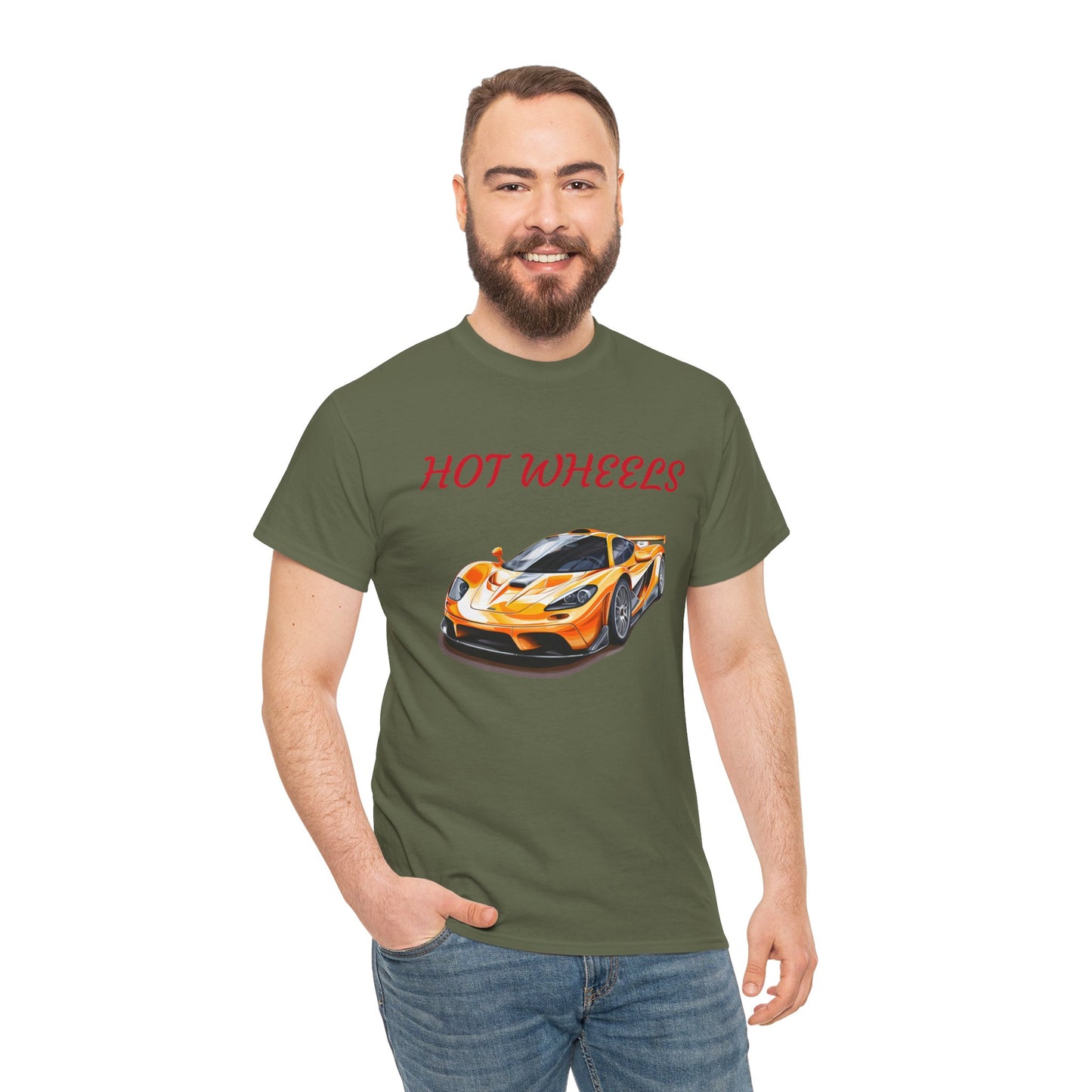 Princess Grace Hot Wheels Unisex Heavy Cotton Tee Race Car Graphic Tee for Racing Fans