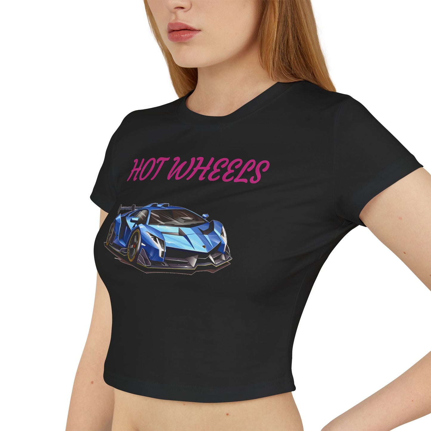 Princess Grace  Hot Wheels Women's Baby Tee Stylish Retro Car Graphic Top