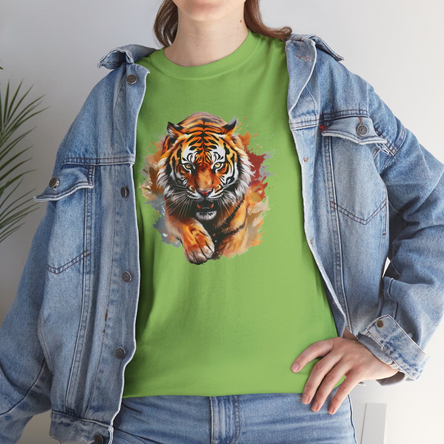 Princess Grace  Fierce Tiger Unisex Heavy Cotton Tee  Wild Animal Graphic Shirt