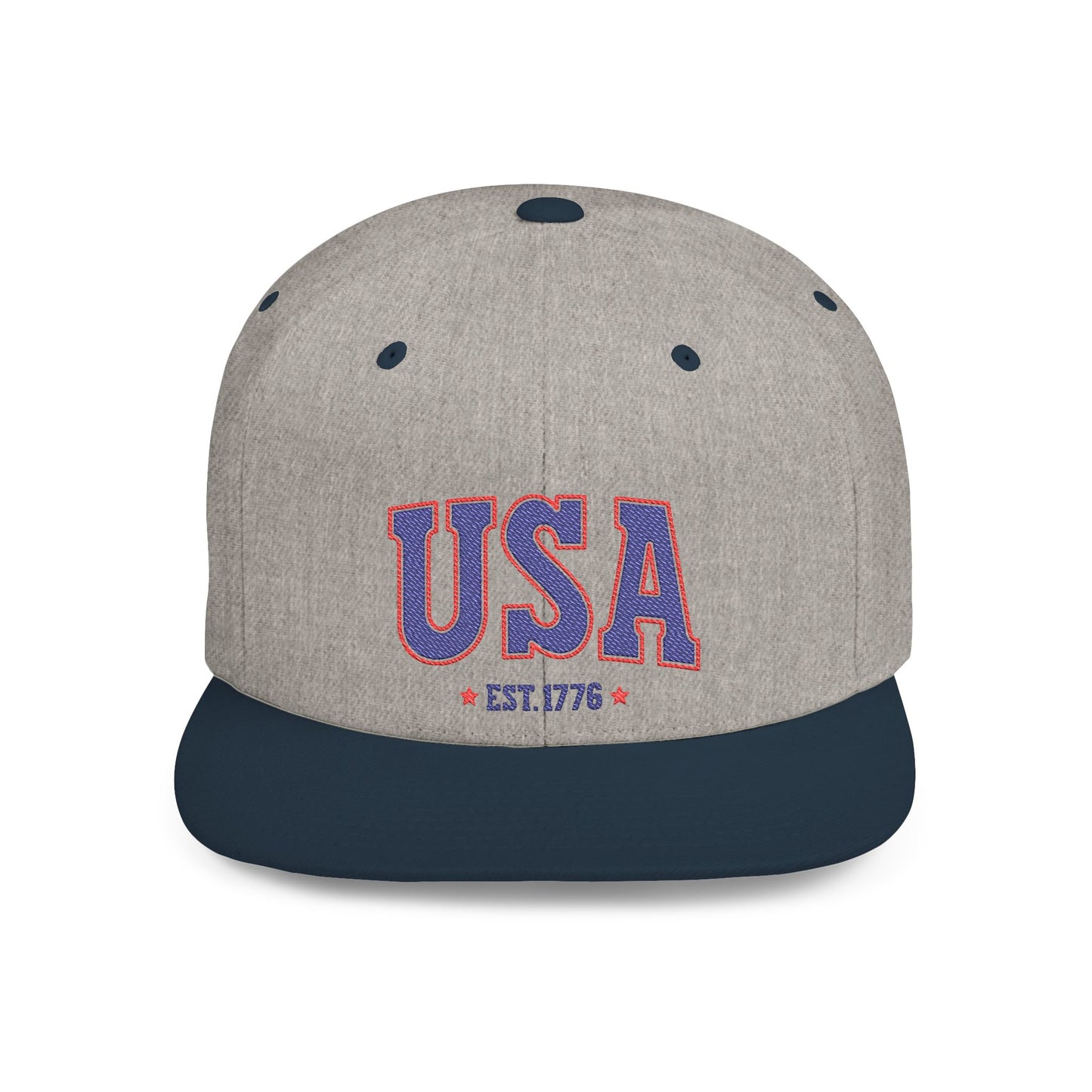 Princess Grace  USA Flat Bill Snapback Hat Patriotic Style, Perfect for Holidays & Outdoor Events