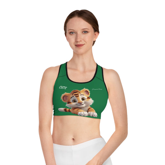 Princess Grace  Cute Tiger Sports Bra for Active Women | Comfortable Fitness Apparel