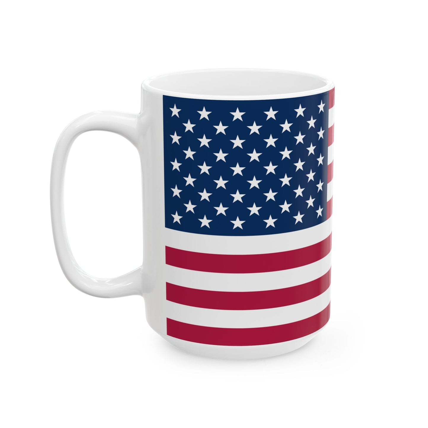 Princess Grace  American Flag Ceramic Mug  Perfect for Patriotism, 11oz & 15oz Sizes