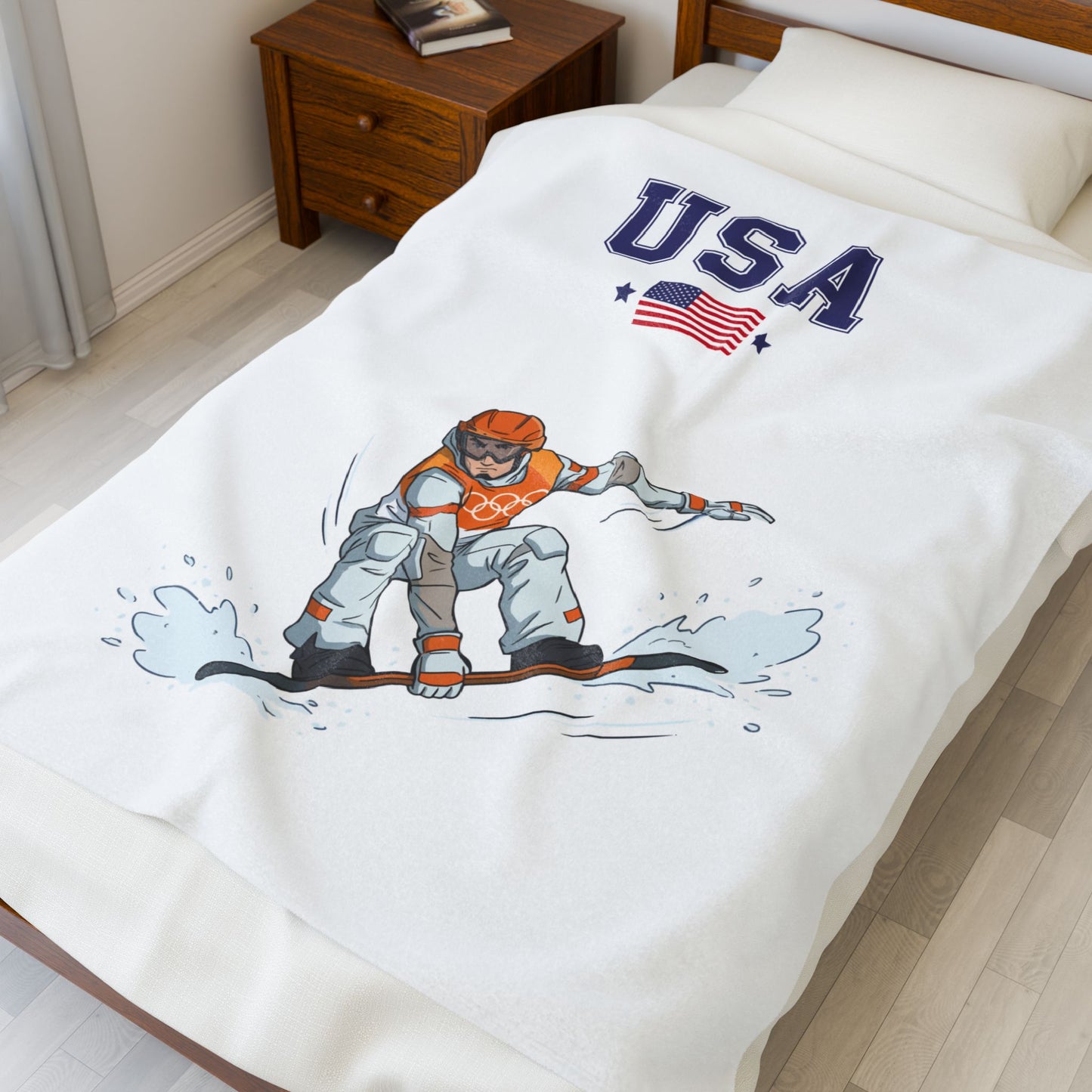 Princess Grace  TEAM USA  Velveteen Plush Blanket
