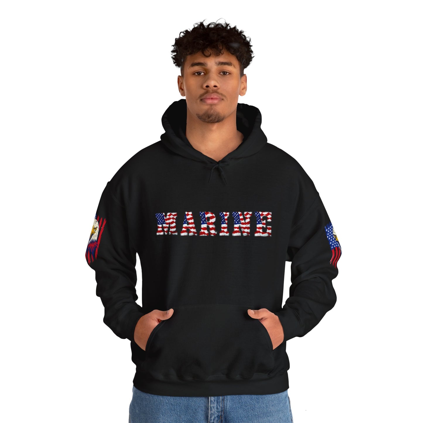 Princess Grace  American Pride Marine Eagle Hooded Sweatshirt