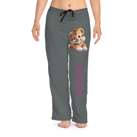 Princess Grace  Cute Tiger Women's Pajama Pants for Cozy Nights