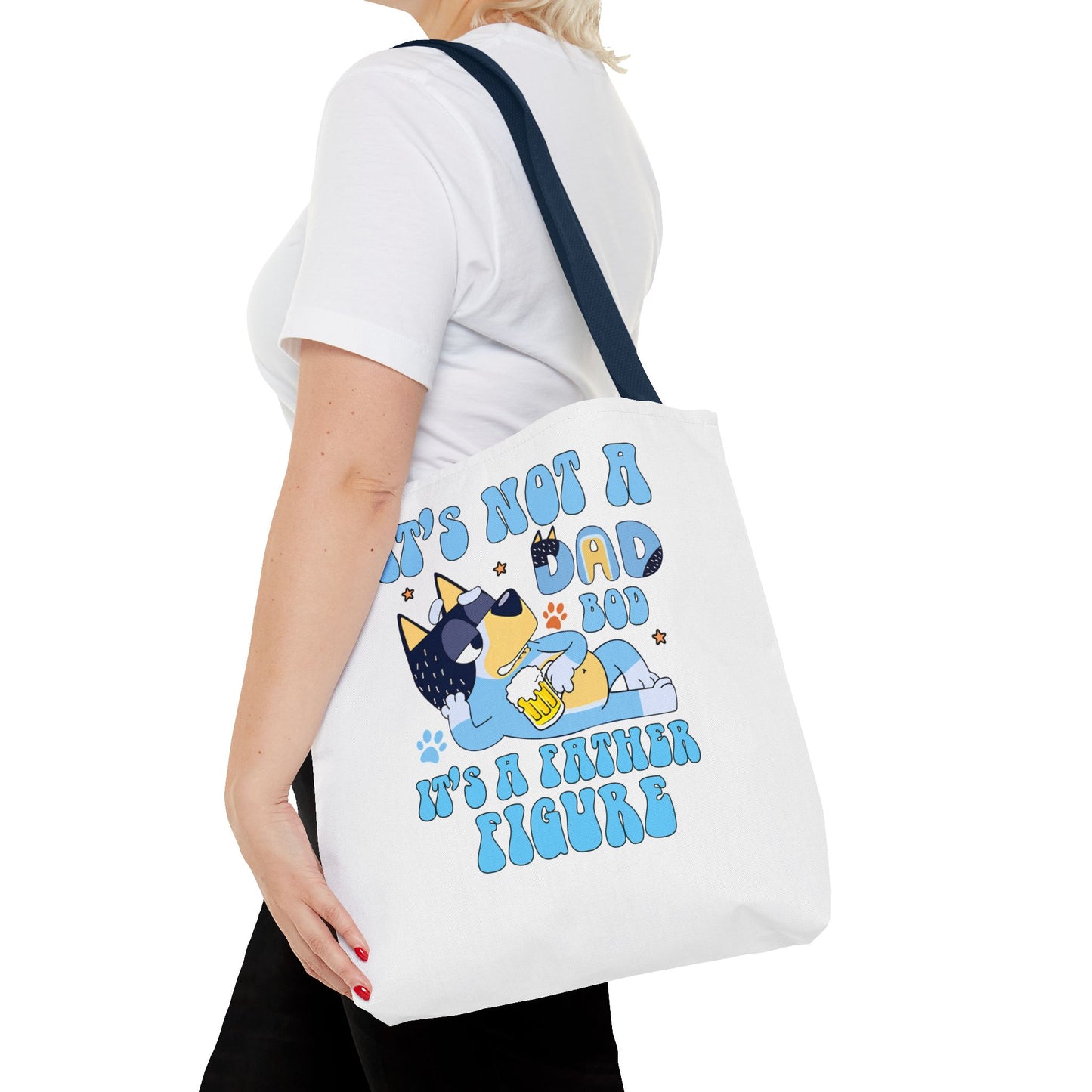 Funny Dad Tote Bag - "It's Not a Dad Bod, It's a Father Figure"