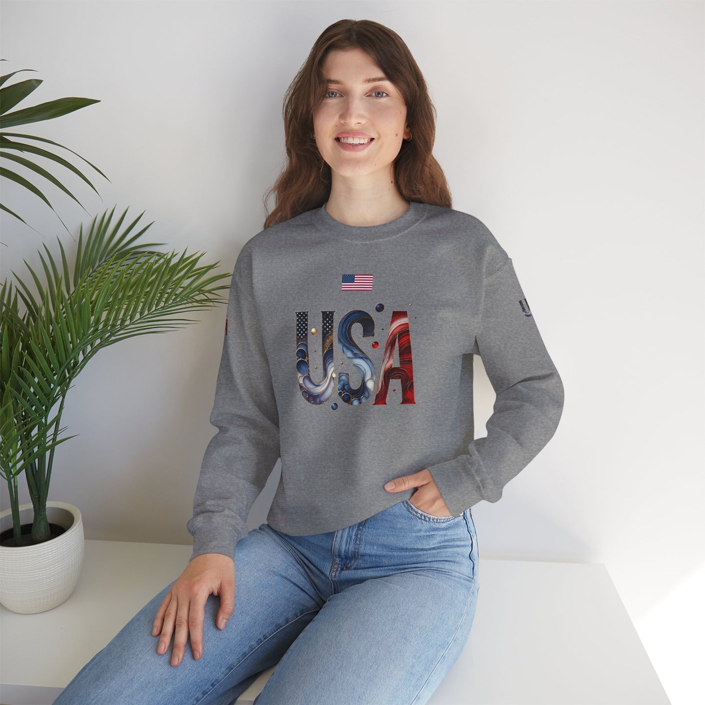 Princess Grace TEAM USA Unisex Heavy Blend Crewneck Sweatshirt