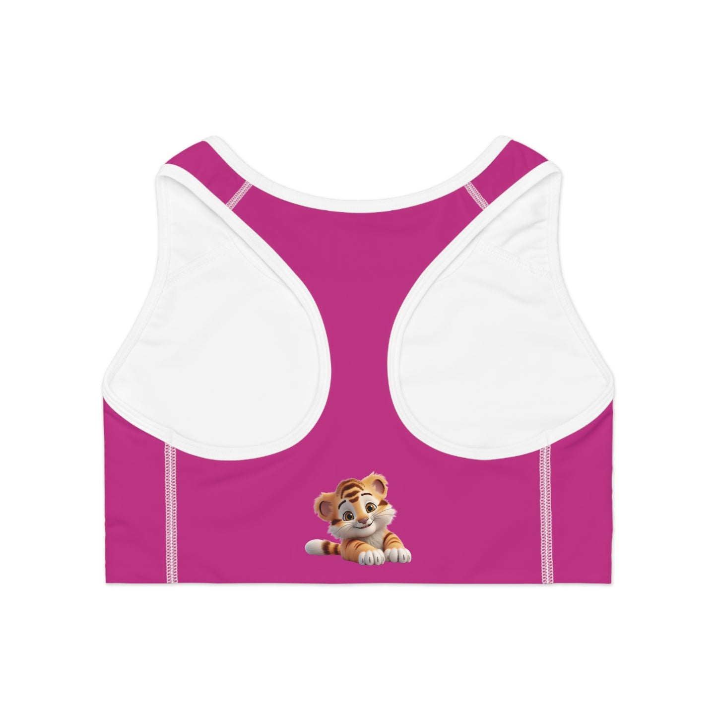 Princess Grace Cute Tiger Sports Bra  Fun and Comfy Workout Wear