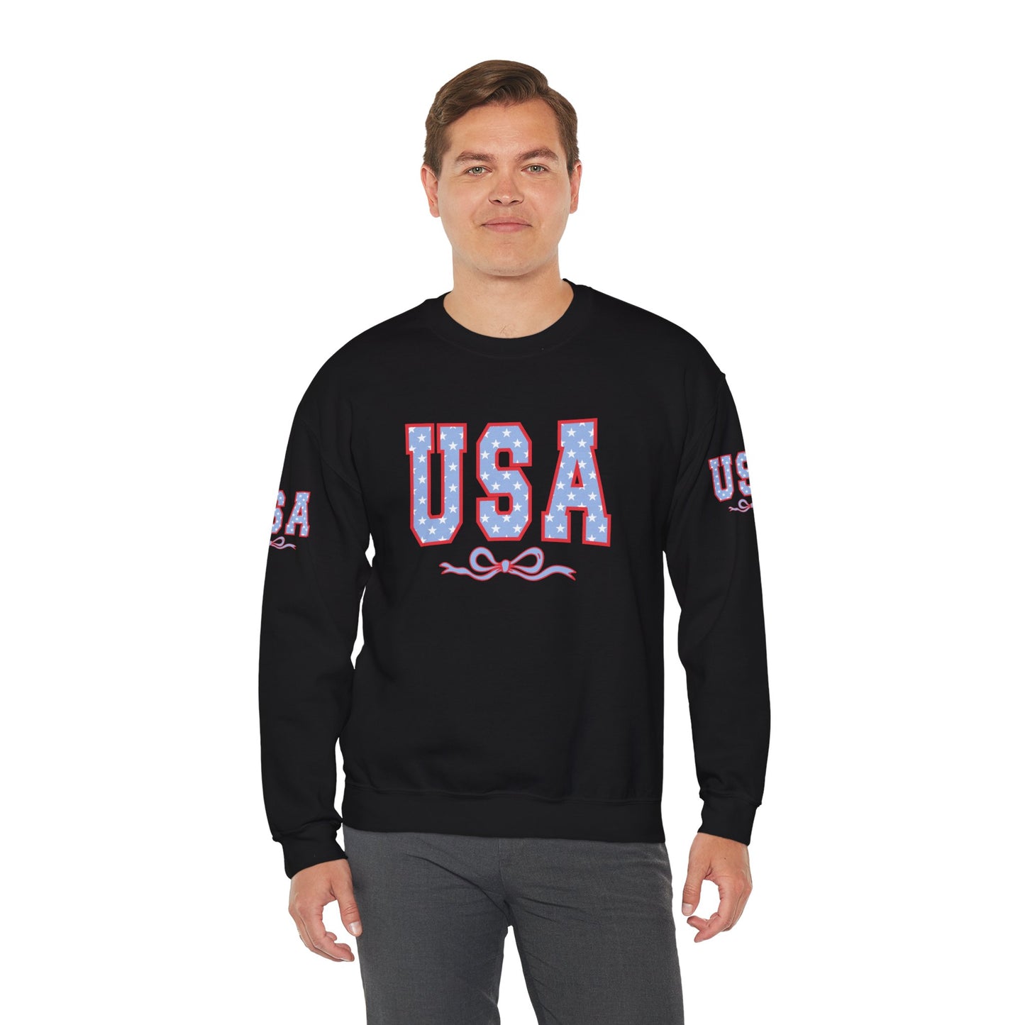 Princess Grace  USA Patriotic Crewneck Sweatshirt for All Seasons