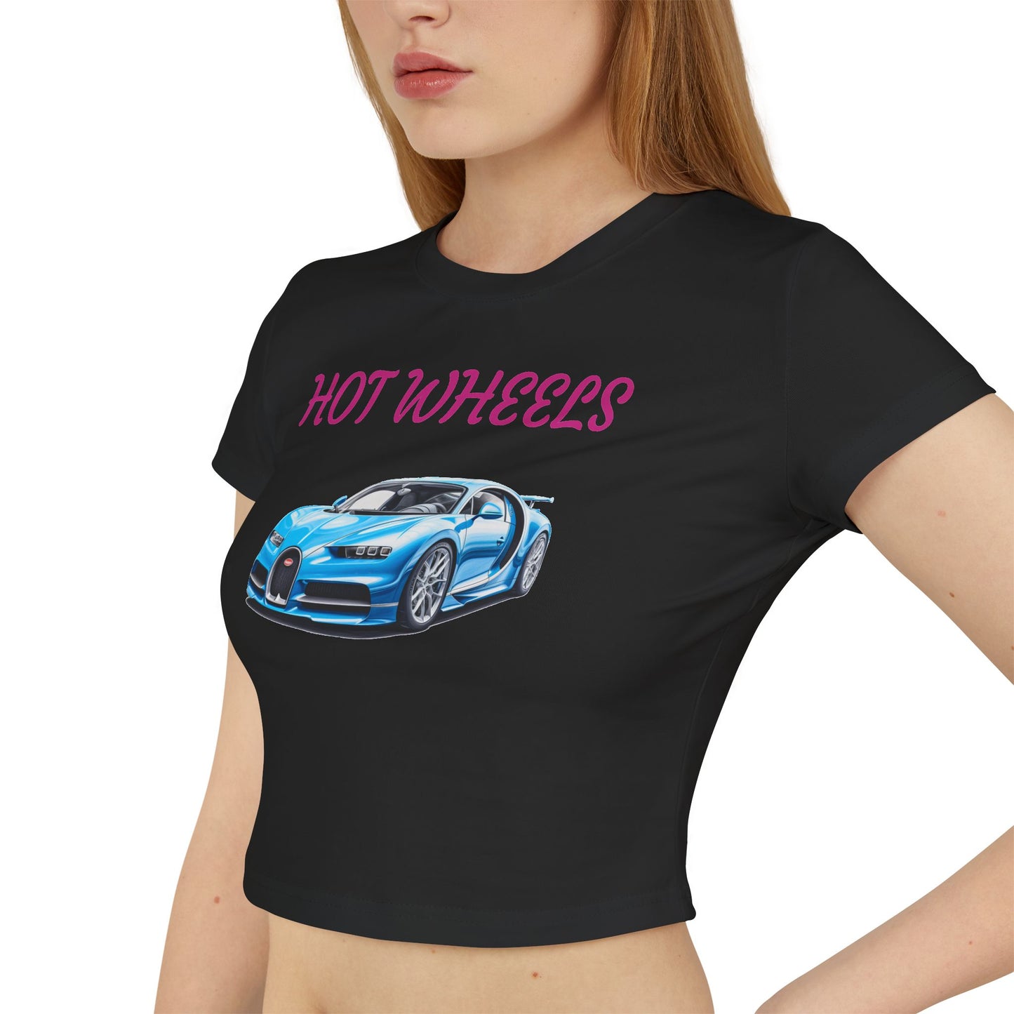 Princess Grace  Hot Wheels Women's Baby Tee Fun Car Graphic T-Shirt for Car Enthusiasts