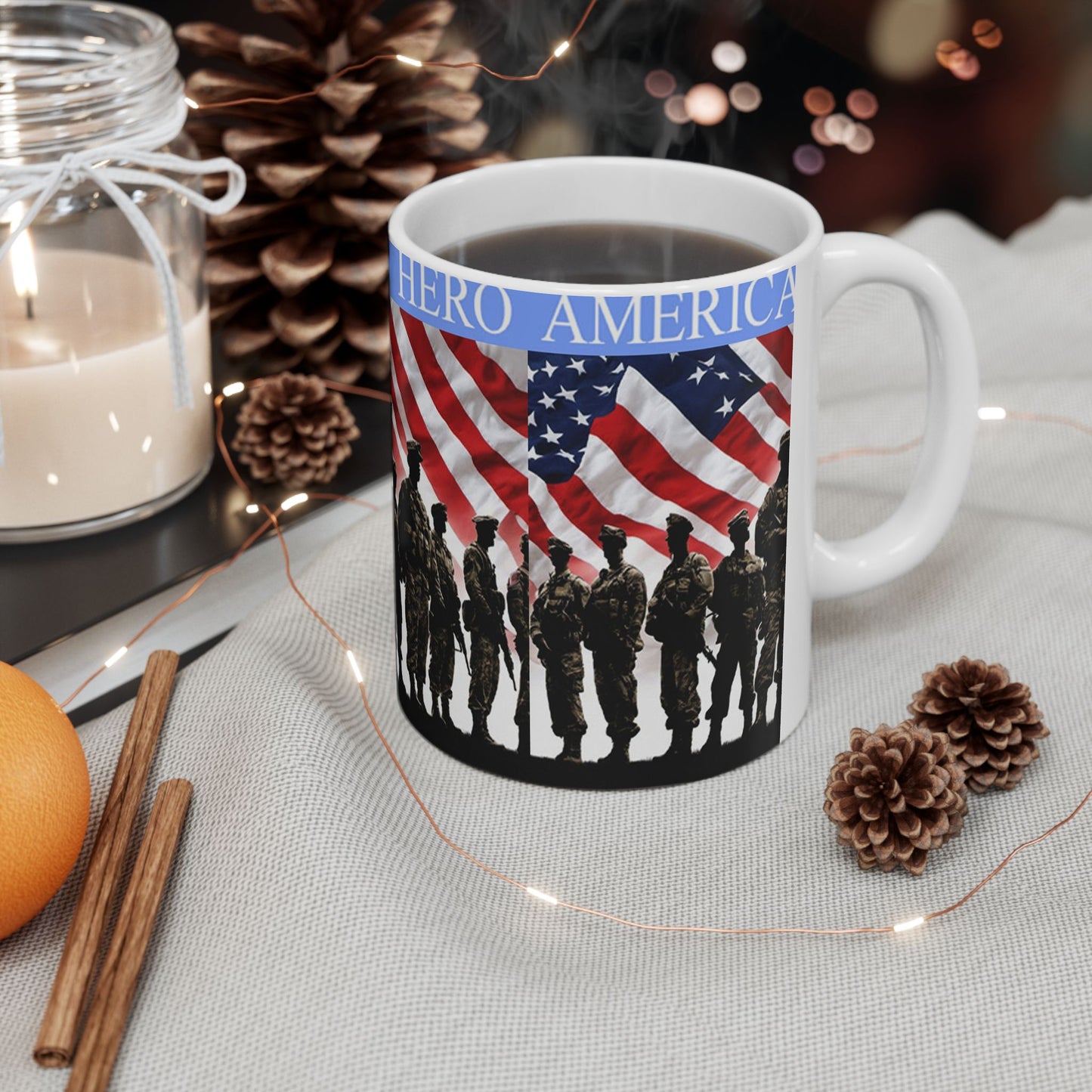 Princess Grace American Hero Ceramic Mug Coffee Cup for Veterans Military Appreciation Gift Independence Day Father's Day 11oz 15oz