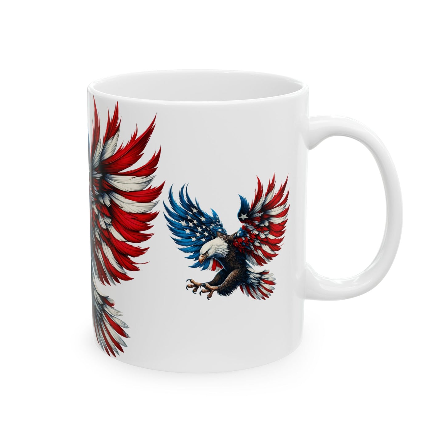Princess Grace  Patriotic Eagle Ceramic Mug  11oz & 15oz  Perfect for Independence Day